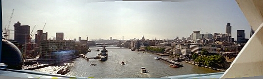 Panoramablick von der Tower Bridge