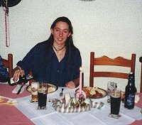 Ine beim Silvester-Essen