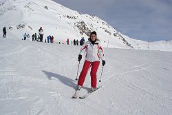 Anke auf Skiern