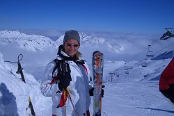 Anke mit Ski